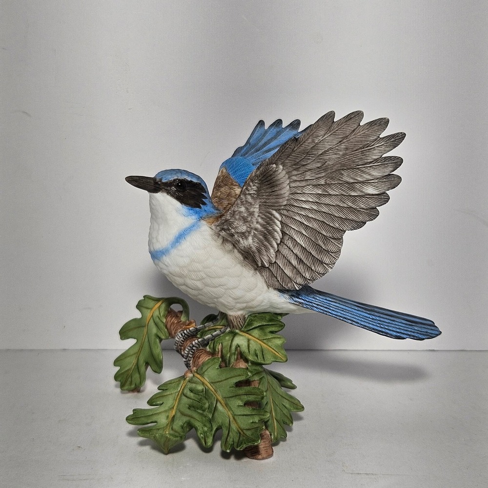 Lenox Western Scrub Jay Fine Porcelain Figurine 2001 Garden Bird Collection